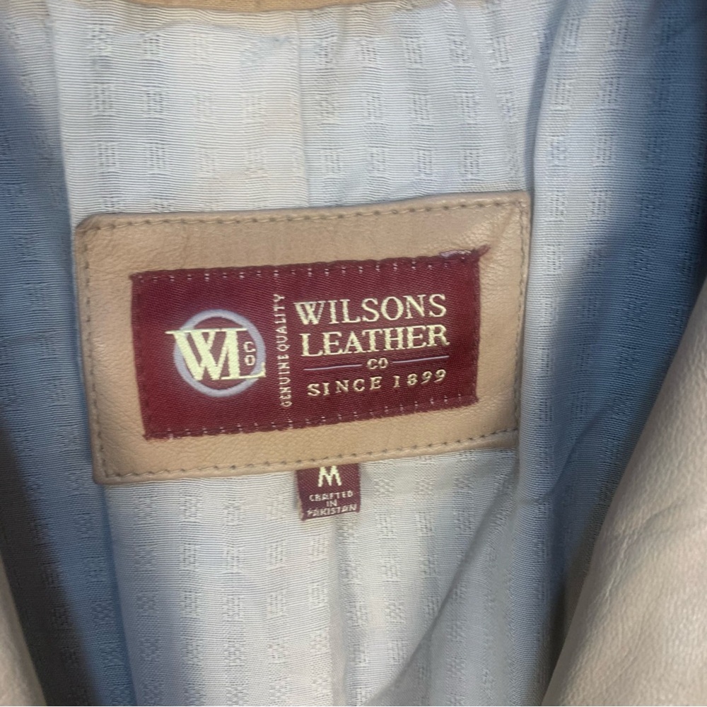 VTG Wilson’s Distressed Leather Jacket Tan Buttery Soft - Picture 9 of 16